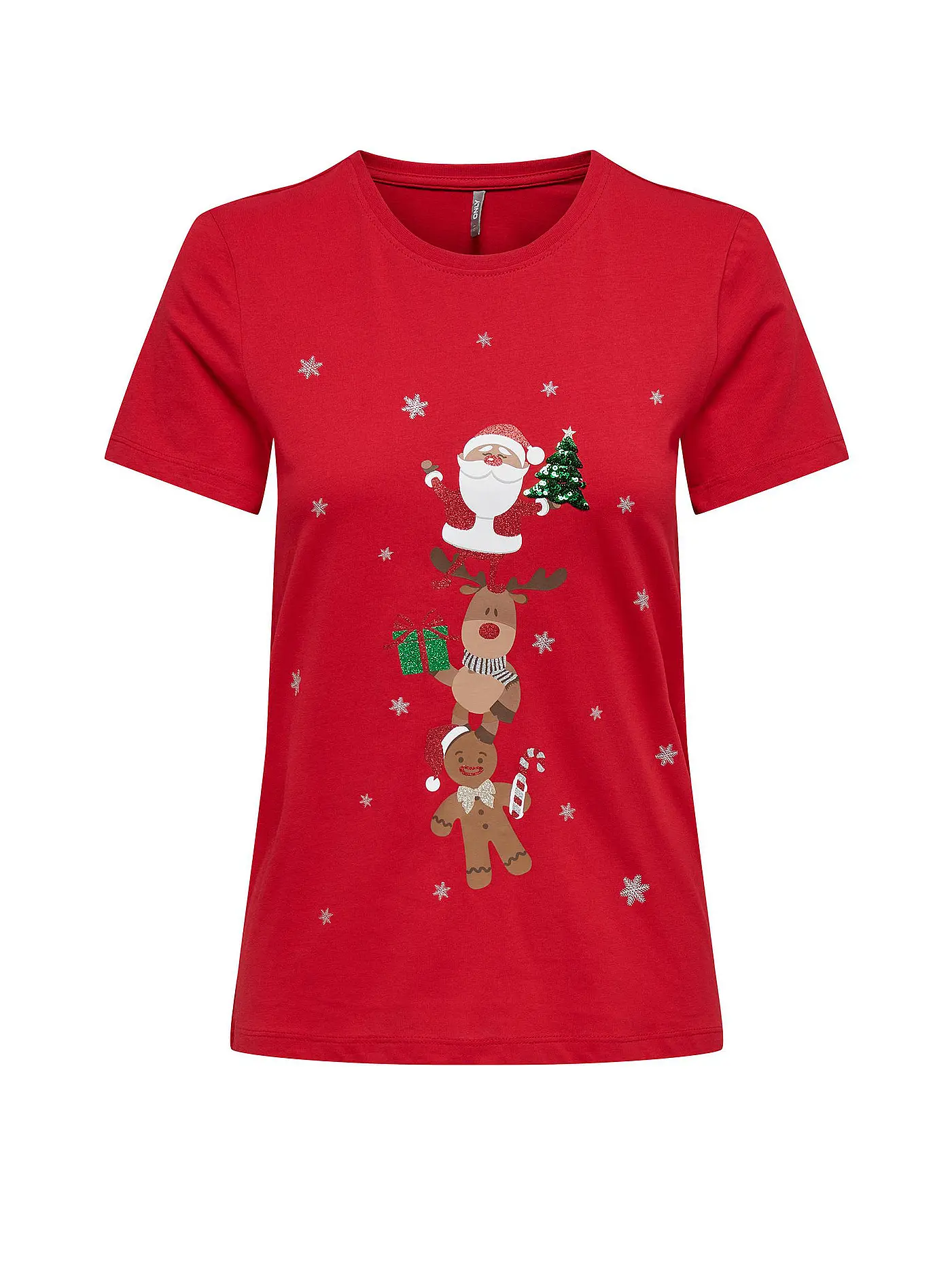 ONLY | T-Shirt ONLYRSA CHRISTMAS | rot
